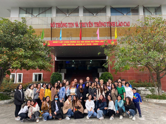 Sinh viên chuyên ngành Truyền thông chính sách K38. Ảnh Khoa Tuyên truyền