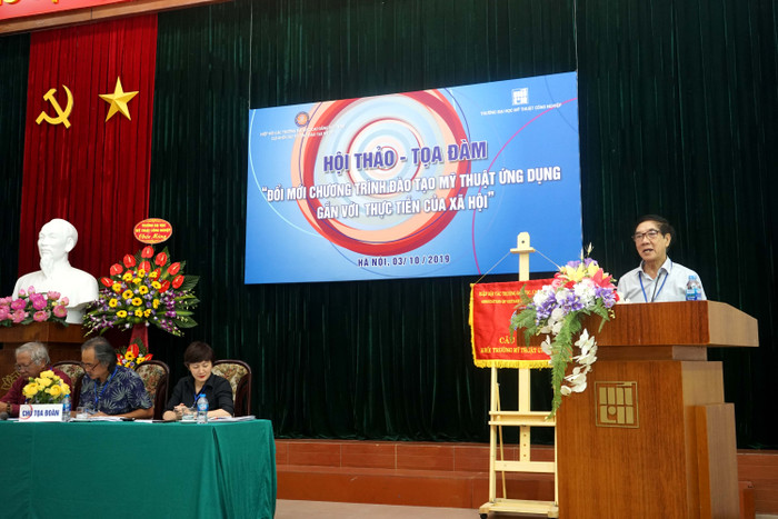 Thầy Nguyễn Đăng Khoa, Chánh văn phòng Hiệp hội Đại học và Cao đẳng Việt Nam phát biểu tại buổi Hội thảo - Tọa đàm. Ảnh: Ngọc Trang. Thầy Nguyễn Đăng Khoa, Chánh văn phòng Hiệp hội Đại học và Cao đẳng Việt Nam phát biểu tại buổi Hội thảo - Tọa đàm. Ảnh: Ngọc Trang.
