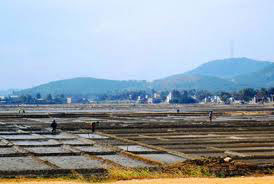 Khu vực cánh đồng muối Sa Huỳnh, nơi hai cháu bé bị chết đuối.