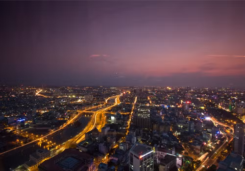 Chụp từ tầng 49 tòa nhà Bitexco. Ảnh: Nguyễn Đăng Hoàng Hải.