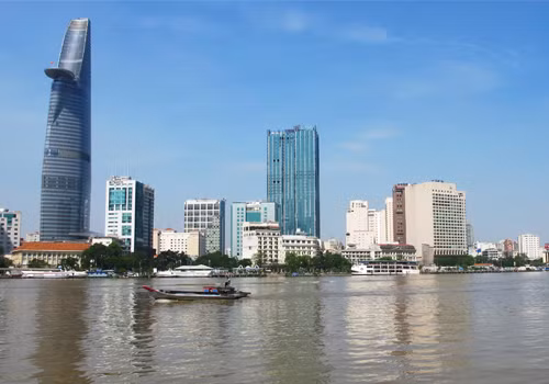 Sông Sài Gòn nhìn từ hướng quận 2. Ảnh: Nguyễn Việt Bắc