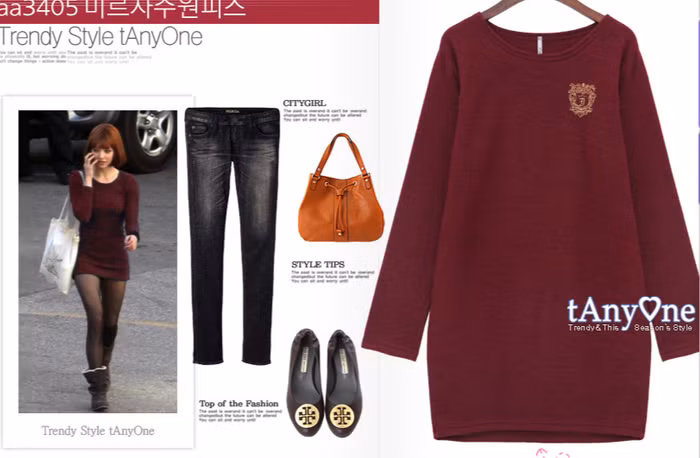 Những mẫu váy áo suông nhẹ cũng tôn vẻ đẹp nữ tính của bạn gái, để chân trần thì nên đi bốt, còn mặc jeans bạn có thể kết hợp giày bệt như thế này.