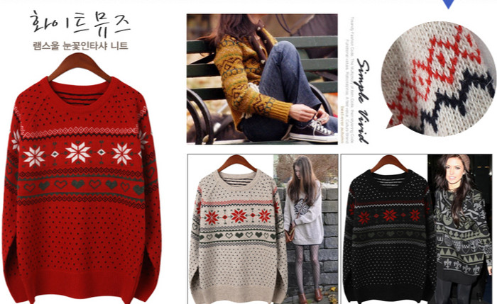 Áo len hoa văn đa sắc khiến người mặc thêm nổi bật. Áo len hoa văn đa sắc khiến người mặc thêm nổi bật.