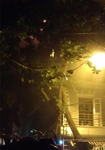 Các hộ gia đình bên phía hàng đào gần đó đã di chuyển hàng hóa, tạo lên một cảnh tượng hỗn loạn. Rất may chỉ có thiệt hại về vật chất, ko có ai bị thương.