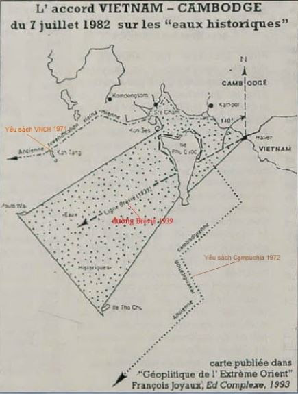 Sơ đồ Vùng nước lịch sử 1982 giữa Việt Nam và Campuchia, ảnh do tác giả cung cấp. Sơ đồ Vùng nước lịch sử 1982 giữa Việt Nam và Campuchia, ảnh do tác giả cung cấp.
