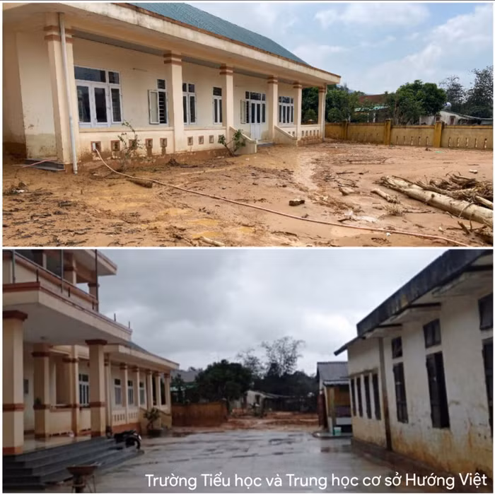 Trước và sau lũ.