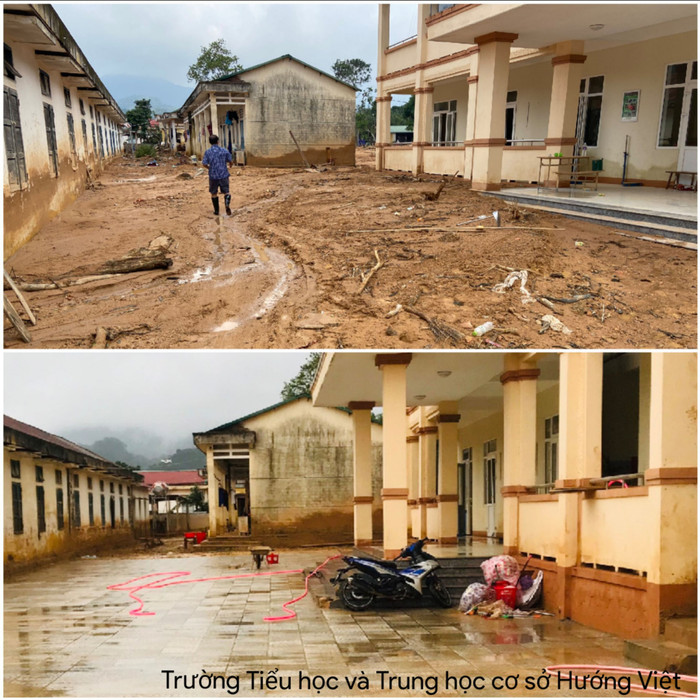 Không ai nghĩ chỉ chưa đầy 10 ngày, trường học ở Hướng Việt đã quay trở lại. Không ai nghĩ chỉ chưa đầy 10 ngày, trường học ở Hướng Việt đã quay trở lại.