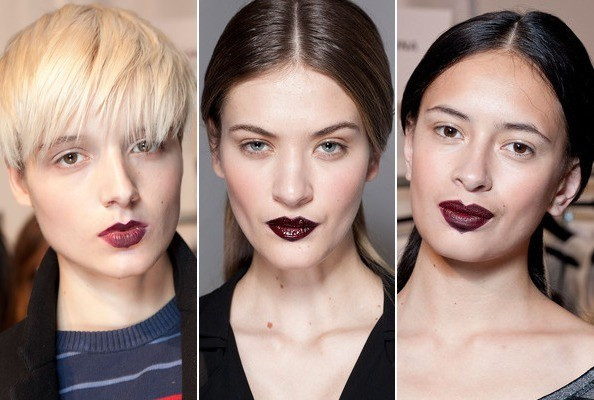 Màu môi đỏ mận là điểm nhấn mạnh trên khuôn mặt trong show trình diễn của NTK Christian Siriano, xu hướng trang điểm nhấn mạnh vào mắt hay môi luôn được ưa chuộng. Màu môi đỏ mận là điểm nhấn mạnh trên khuôn mặt trong show trình diễn của NTK Christian Siriano, xu hướng trang điểm nhấn mạnh vào mắt hay môi luôn được ưa chuộng.