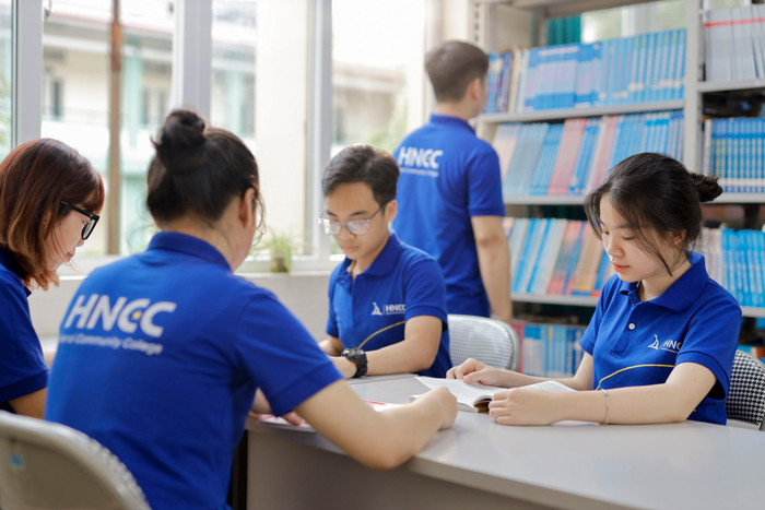 Giờ học tại Trường Cao đẳng Cộng đồng Hà Nội. Ảnh: LC Giờ học tại Trường Cao đẳng Cộng đồng Hà Nội. Ảnh: LC