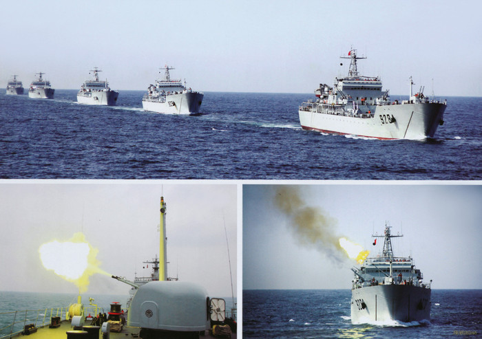 Tàu chiến hạm đội Nam Hải cơ động thành hàng dọc Tàu chiến hạm đội Nam Hải cơ động thành hàng dọc