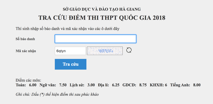 Điểm của số báo danh 050002xx đã thay đổi đáng kể sau khi chấm thẩm định (Ảnh chụp từ màn hình) Điểm của số báo danh 050002xx đã thay đổi đáng kể sau khi chấm thẩm định (Ảnh chụp từ màn hình)