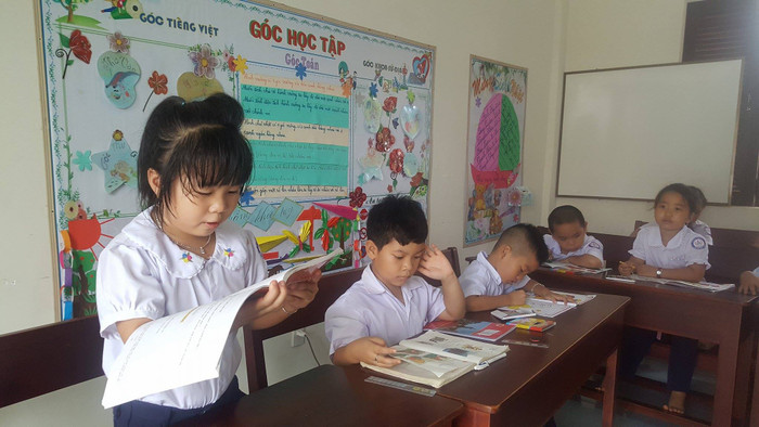 Một buổi học tại Trường Tiểu học Song Tử Tây. Ảnh Duy Phong Một buổi học tại Trường Tiểu học Song Tử Tây. Ảnh Duy Phong