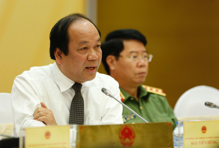 Bộ trưởng, Chủ nhiệm Văn phòng Chính phủ Mai Tiến Dũng trong cuộc họp báo thường kỳ tháng 4/2017, ngày 04/5/2017. Ảnh Chinhphu.vn Bộ trưởng, Chủ nhiệm Văn phòng Chính phủ Mai Tiến Dũng trong cuộc họp báo thường kỳ tháng 4/2017, ngày 04/5/2017. Ảnh Chinhphu.vn