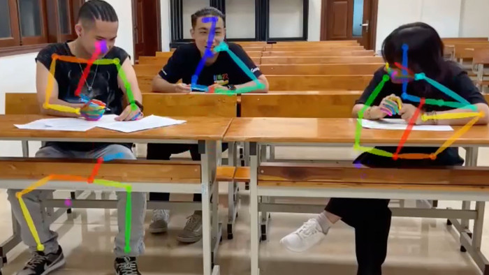 Phần mềm chống gian lận thi cử sẽ phân tích các hành vi trên cơ thể người và phân loại xem thí sinh có biểu hiện gian lận hay không. (Ảnh: Nhân vật cung cấp)