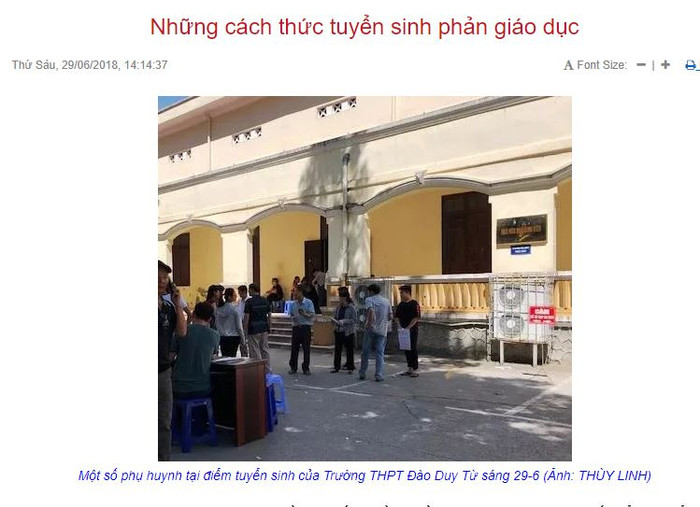 Ảnh chụp màn hình bài viết trên Báo Nhân Dân. Ảnh chụp màn hình bài viết trên Báo Nhân Dân.