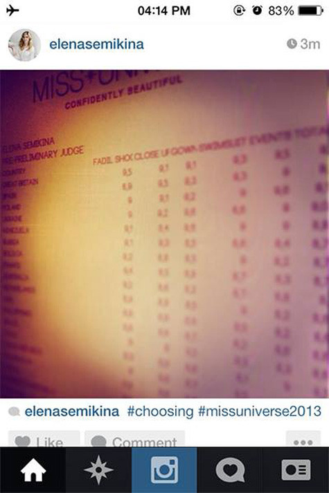 Theo bức ảnh trên, ngôi vị hoa hậu hoàn vũ năm nay có khả năng thuộc về Hoa hậu Australia Theo bức ảnh trên, ngôi vị hoa hậu hoàn vũ năm nay có khả năng thuộc về Hoa hậu Australia