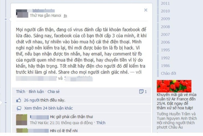 Cộng đồng mạng "bày mưu" giúp nhau để không bị ăn "quả lừa"