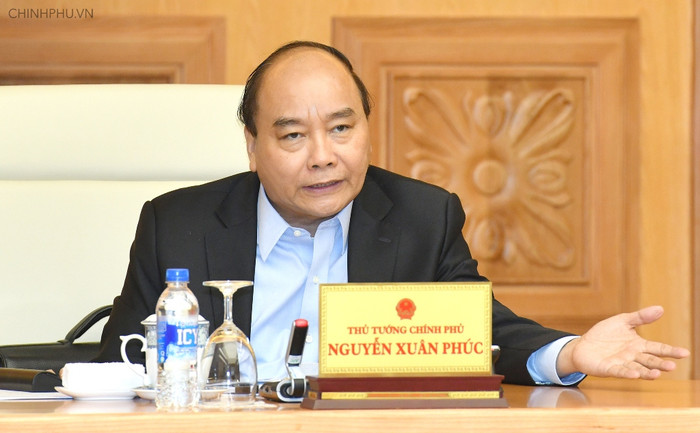 Thủ tướng Nguyễn Xuân Phúc chủ trì cuộc họp. Ảnh: VGP Thủ tướng Nguyễn Xuân Phúc chủ trì cuộc họp. Ảnh: VGP