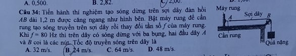 Đề thi môn Vật lý, câu 34 - Mã đề 213 Đề thi môn Vật lý, câu 34 - Mã đề 213