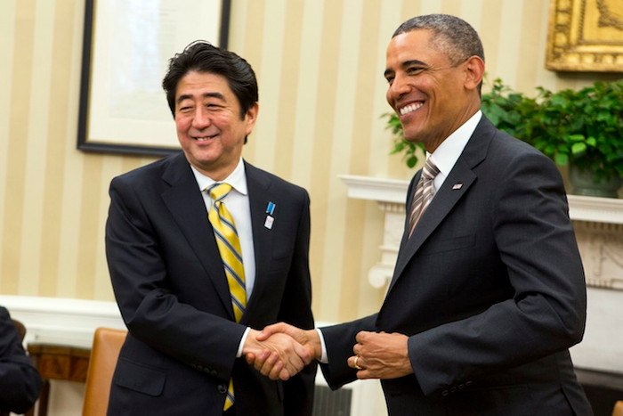 Tổng thống Mỹ Barack Obama và Thủ tướng Nhật Bản Shinzo Abe. Tổng thống Mỹ Barack Obama và Thủ tướng Nhật Bản Shinzo Abe.