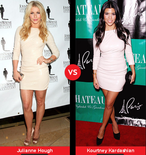 Julian và Kourney đều đẹp trẻ trung, khỏe khoắn và quyến rũ với bộ váy bó ngắn khoe chân này. Julian và Kourney đều đẹp trẻ trung, khỏe khoắn và quyến rũ với bộ váy bó ngắn khoe chân này.