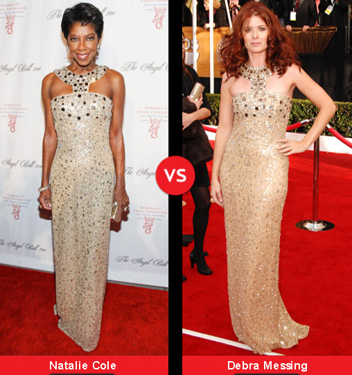 Debra thật đẹp và nổi bật với bộ váy này, trong khi Natalie lại mất điểm hoàn toàn vì bộ váy khiến cô trông vừa lùn, vừa béo. Debra thật đẹp và nổi bật với bộ váy này, trong khi Natalie lại mất điểm hoàn toàn vì bộ váy khiến cô trông vừa lùn, vừa béo.