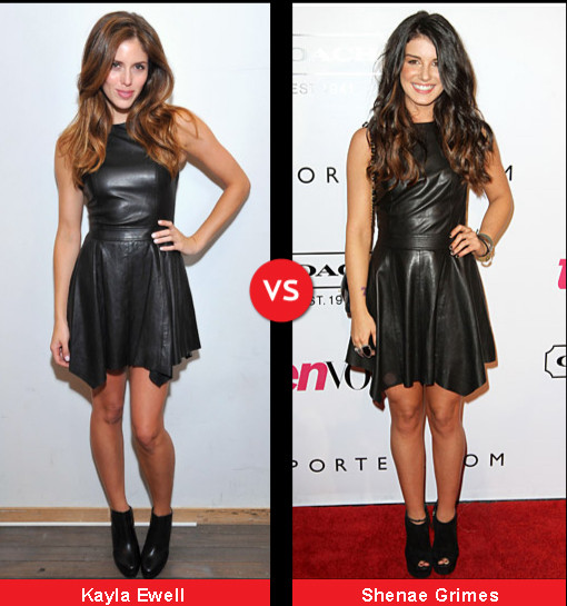 Bộ váy da này khoe đường cong của Kayla, nhưng kiến Shenae diện đỏ mặt vì lộ vòng 1 gần như phẳng lỳ. Bộ váy da này khoe đường cong của Kayla, nhưng kiến Shenae diện đỏ mặt vì lộ vòng 1 gần như phẳng lỳ.