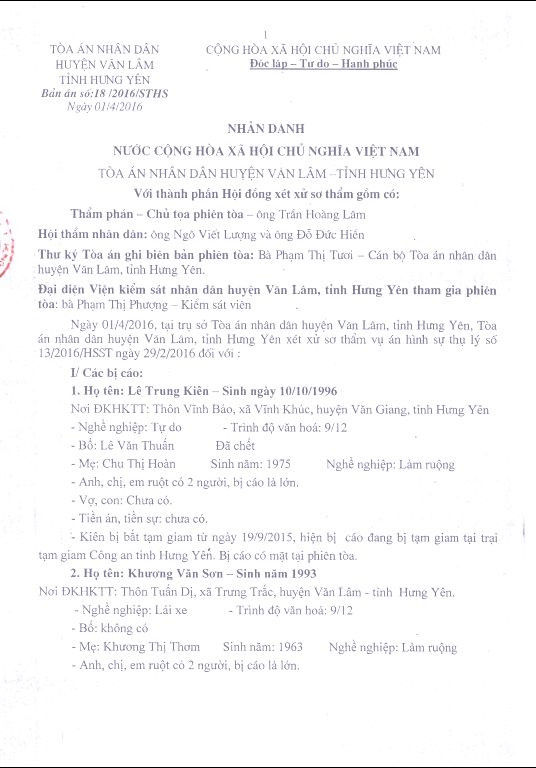 Bản án sơ thẩm của TAND huyện Văn Lâm có nhiều điểm mâu thuẫn, chưa được làm rõ. Bản án sơ thẩm của TAND huyện Văn Lâm có nhiều điểm mâu thuẫn, chưa được làm rõ.