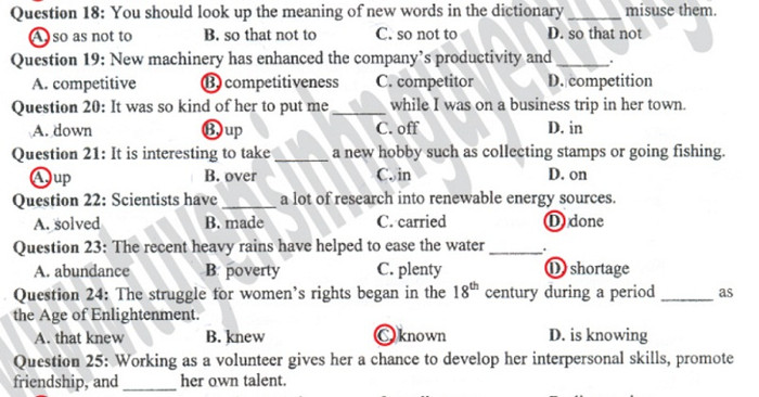 XEM ĐÁP ÁN MÔN TOÁN KHỐI D 2012 - XEM ĐÁP ÁN MÔN VĂN KHỐI D 2012 XEM ĐÁP ÁN MÔN TOÁN KHỐI D 2012 - XEM ĐÁP ÁN MÔN VĂN KHỐI D 2012