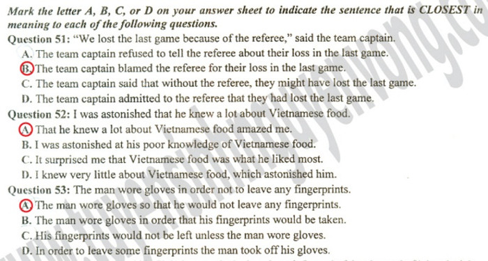 XEM ĐÁP ÁN MÔN TOÁN KHỐI D 2012 - XEM ĐÁP ÁN MÔN VĂN KHỐI D 2012 XEM ĐÁP ÁN MÔN TOÁN KHỐI D 2012 - XEM ĐÁP ÁN MÔN VĂN KHỐI D 2012