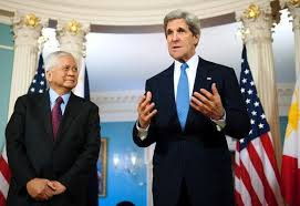 Ngoại trưởng Mỹ John Kerry tiếp người đồng nhiệm Philippines Albert del Rosario Ngoại trưởng Mỹ John Kerry tiếp người đồng nhiệm Philippines Albert del Rosario