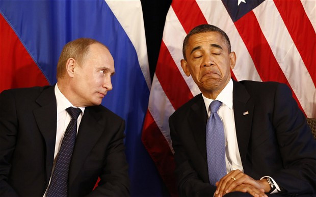 Tổng thống Nga Putin và Tổng thống Mỹ Obama (nguồn: Telegraph) Tổng thống Nga Putin và Tổng thống Mỹ Obama (nguồn: Telegraph)