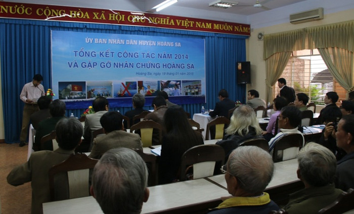 Quang cảnh buổi gặp gỡ. Ảnh Thùy Linh Quang cảnh buổi gặp gỡ. Ảnh Thùy Linh