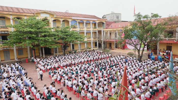 Hơn 1300 học sinh trường Trung học cơ sở Ngô Gia Tự đã tham dự buổi hội thảo "Khởi nghiệp trong thời đại cách mạng công nghiệp 4.0". (Ảnh: LC) Hơn 1300 học sinh trường Trung học cơ sở Ngô Gia Tự đã tham dự buổi hội thảo "Khởi nghiệp trong thời đại cách mạng công nghiệp 4.0". (Ảnh: LC)