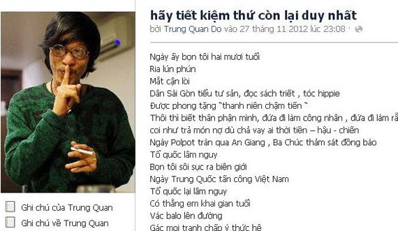 Bài thơ:"Hãy tiết kiệm thứ còn lại duy nhất" gây nhiều tranh cãi.