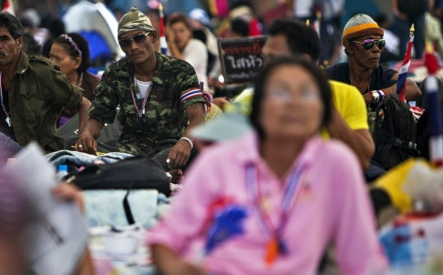 Biểu tình ở Thái Lan, hình minh họa. Biểu tình ở Thái Lan, hình minh họa.