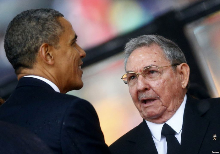 Tổng thống Mỹ Barack Obama và Chủ tịch Cuba Raul Castro. Tổng thống Mỹ Barack Obama và Chủ tịch Cuba Raul Castro.