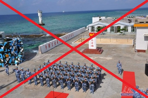 Nhà nổi công sự Trung Quốc xây bất hợp pháp trên đá Chữ Thập trong quần đảo Trường Sa thuộc chủ quyền Việt Nam sau khi xâm lược và chiếm đóng bất hợp pháp từ năm 1988. Hiện tại Trung Quốc đang xây đảo nhân tạo và đặt căn cứ quân sự trái phép tại bãi đá này. Nhà nổi công sự Trung Quốc xây bất hợp pháp trên đá Chữ Thập trong quần đảo Trường Sa thuộc chủ quyền Việt Nam sau khi xâm lược và chiếm đóng bất hợp pháp từ năm 1988. Hiện tại Trung Quốc đang xây đảo nhân tạo và đặt căn cứ quân sự trái phép tại bãi đá này.