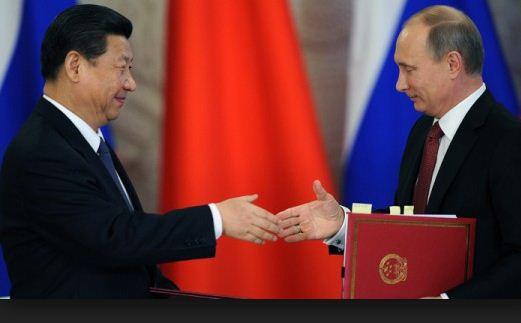 Chủ tịch Trung Quốc Tập Cận Bình và Tổng thống Nga Vladimir Putin.