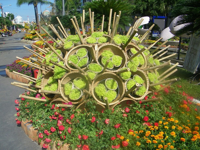 Con đường dài đủ các loại hoa, đủ màu sắc, lộng lẫy khoe sắc. Con đường dài đủ các loại hoa, đủ màu sắc, lộng lẫy khoe sắc.