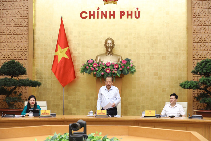 Phó Thủ tướng Trương Hòa Bình phát biểu. Ảnh: VGP