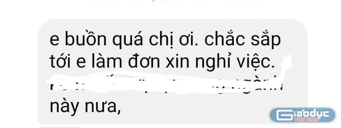 Tin nhắn của thầy giáo chia sẻ.