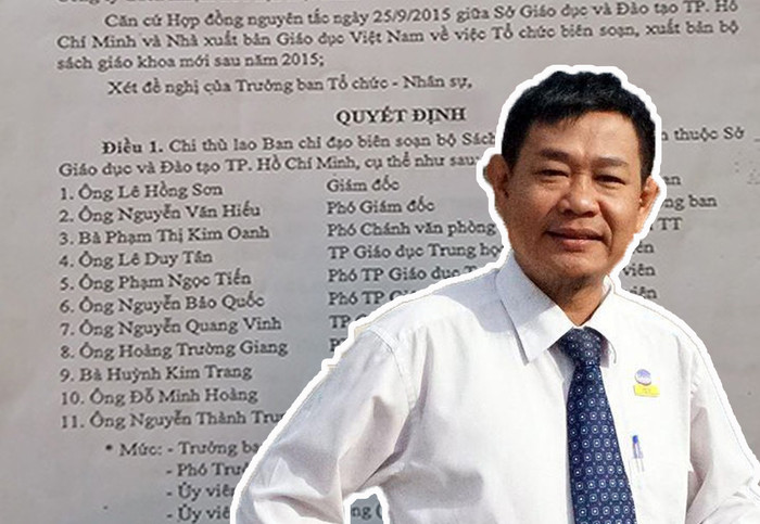 Luật sư Hồ Nguyên Lễ (ảnh nhỏ) và Quyết định 778 năm 2015 của Nhà Xuất bản Giáo dục Việt Nam. (Ảnh: H.L) Luật sư Hồ Nguyên Lễ (ảnh nhỏ) và Quyết định 778 năm 2015 của Nhà Xuất bản Giáo dục Việt Nam. (Ảnh: H.L)