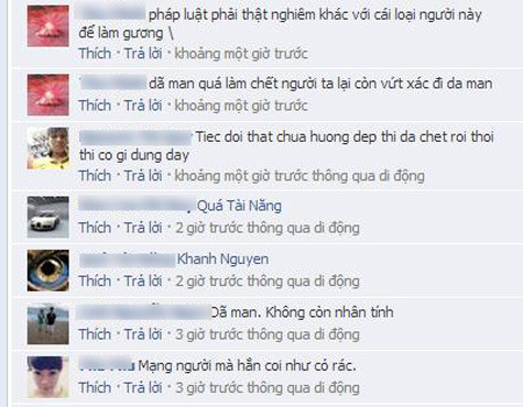 Nhiều ý kiến của cư dân mạng phẫn nộ về hành động vứt xác, vô nhân tính của nhân viên Thẩm mỹ viện Cát Tường. Nhiều ý kiến của cư dân mạng phẫn nộ về hành động vứt xác, vô nhân tính của nhân viên Thẩm mỹ viện Cát Tường.