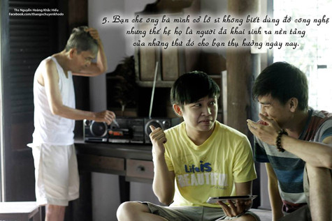 Nhưng ta không nhận ra rằng: họ đau ốm là vì tuổi trẻ sức khỏe của họ đã dành cho con cháu, họ lú lẫn hay quên và vì đã dành trí tuệ đã đời để lo nghĩ cho cháu con. Nhưng ta không nhận ra rằng: họ đau ốm là vì tuổi trẻ sức khỏe của họ đã dành cho con cháu, họ lú lẫn hay quên và vì đã dành trí tuệ đã đời để lo nghĩ cho cháu con.