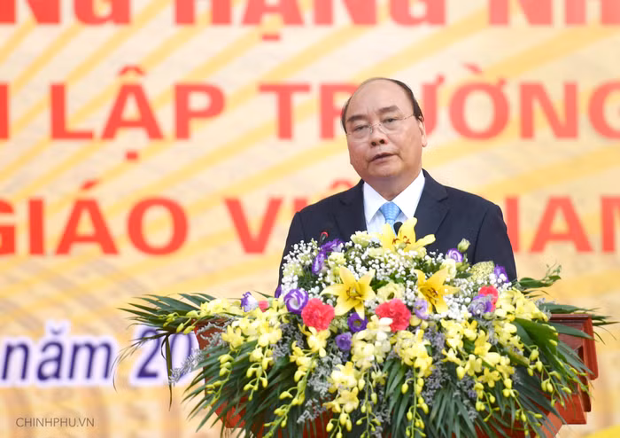 Thủ tướng phát biểu tại lễ kỷ niệm. Ảnh: VGP