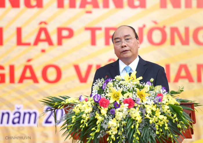 Thủ tướng phát biểu tại lễ kỷ niệm. Ảnh: VGP Thủ tướng phát biểu tại lễ kỷ niệm. Ảnh: VGP