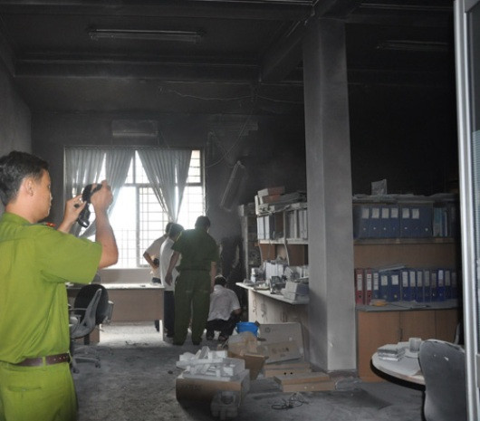 Hiện trường vụ cháy. Ảnh Thanh Niên