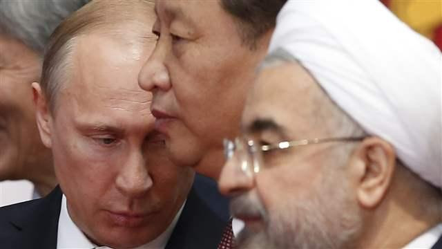 3 nhà lãnh đạo Putin, Tập Cận Bình và Rouhani. 3 nhà lãnh đạo Putin, Tập Cận Bình và Rouhani.