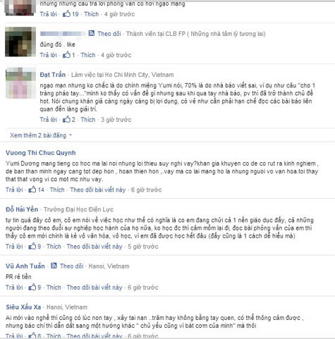 Tranh luận của độc giả sau bài phỏng vấn Tranh luận của độc giả sau bài phỏng vấn